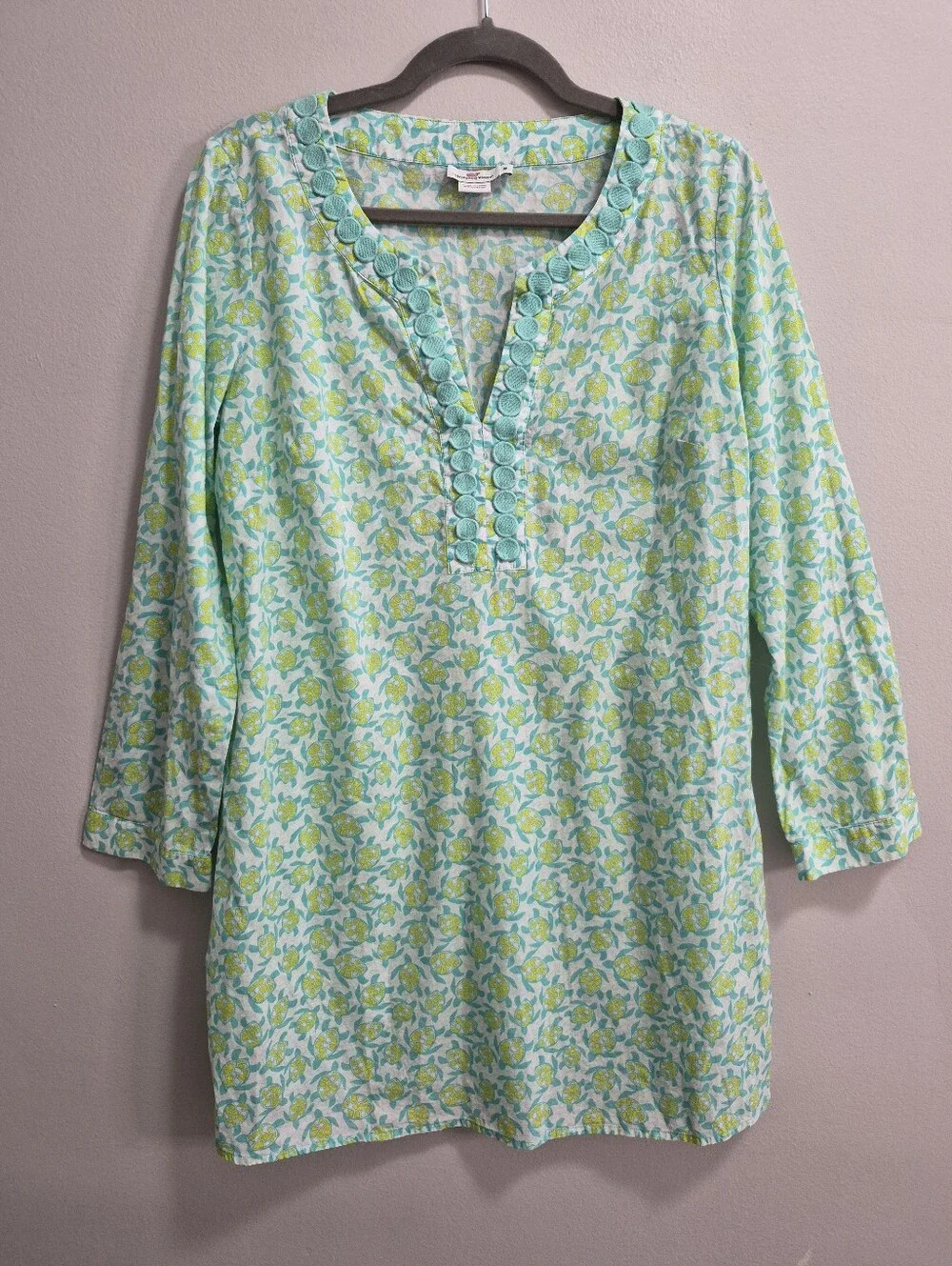 Vineyard Vines Tunic Swim Coverup Turtle Print Size Medium
